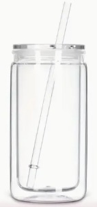 16oz Acrylic  Snow Globe Tumbler