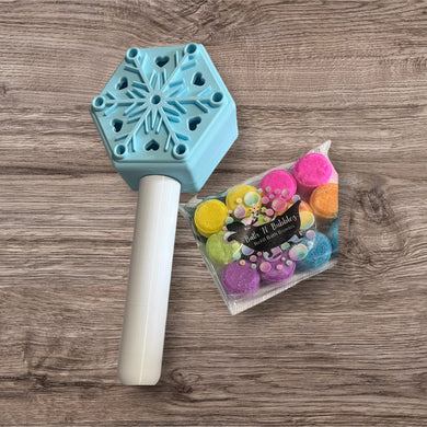 Snowflake Bath Bomb Wand